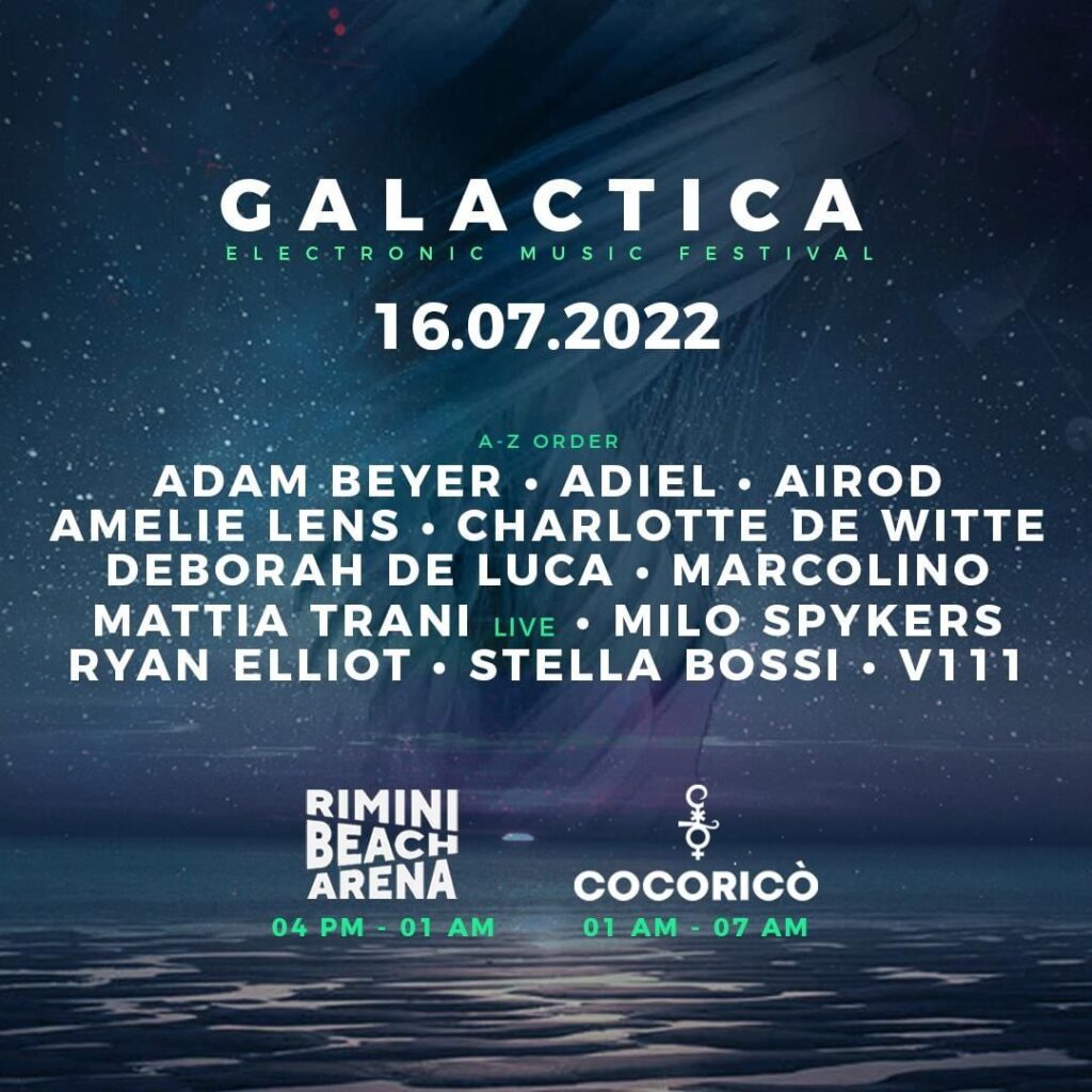 Galactica @ Rimini Beach Arena & Cocoricò 16 luglio 2022